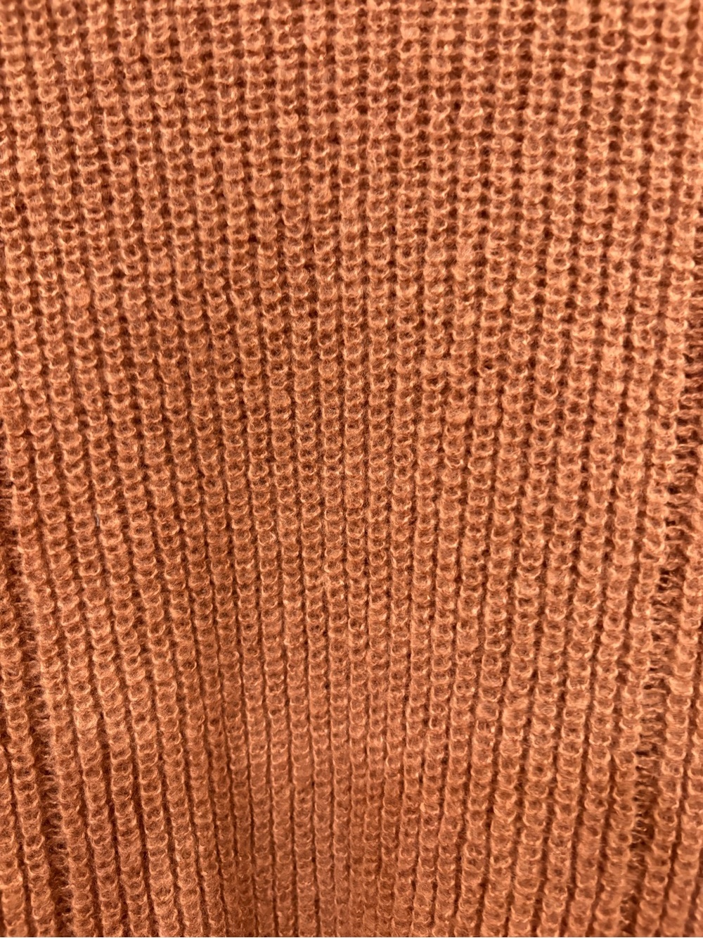 SHEIN Rust Distressed Ribbed Knit Sweater - Picture 2 of 4